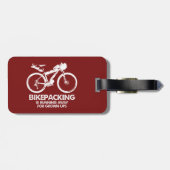 Étiquette À Bagage Bikepacking Est En Cours D'Exécution Pour Les Ups  (Dos horizontal)