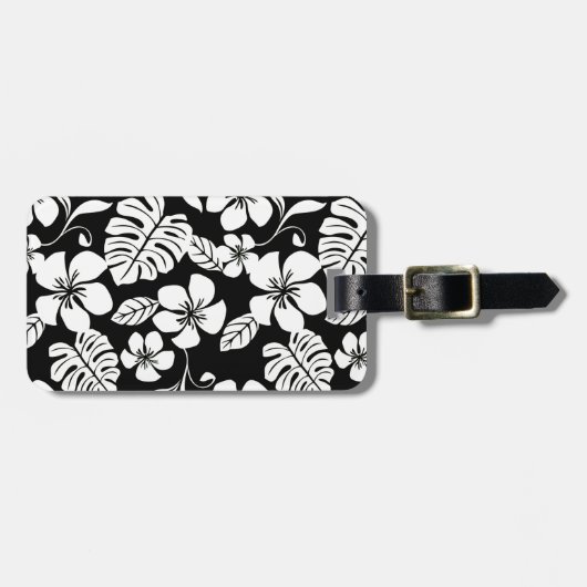 ÉTIQUETTE À BAGAGE BIKINI ROSE (NOIR/BLANC) (Devant horizontal)