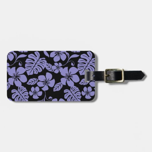 ÉTIQUETTE À BAGAGE BIKINI ROSE (NOIR//LAVENDER) (Devant horizontal)