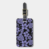 ÉTIQUETTE À BAGAGE BIKINI ROSE (NOIR//LAVENDER) (Devant Vertical)