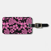 ÉTIQUETTE À BAGAGE BIKINI ROSE (NOIR/ROSE) (Devant horizontal)