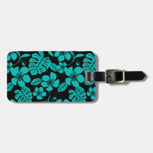 ÉTIQUETTE À BAGAGE BIKINI ROSE (NOIR/TURQUOISE)