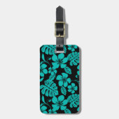 ÉTIQUETTE À BAGAGE BIKINI ROSE (NOIR/TURQUOISE) (Devant Vertical)