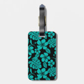 ÉTIQUETTE À BAGAGE BIKINI ROSE (NOIR/TURQUOISE) (Dos Vertical)