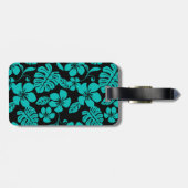 ÉTIQUETTE À BAGAGE BIKINI ROSE (NOIR/TURQUOISE) (Dos horizontal)