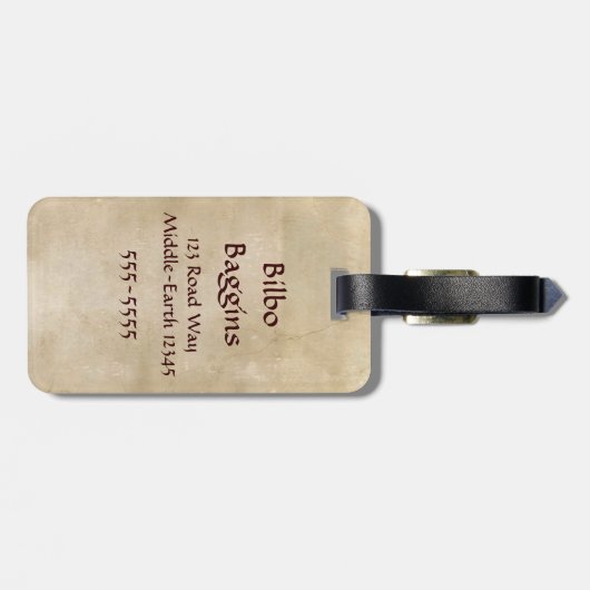 Étiquette À Bagage BILBO BAGGINS™ with Sword (Dos horizontal)