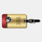 Étiquette À Bagage Billard balle et signal Elégant Personnaliser (Devant horizontal)