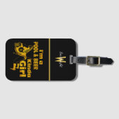 Étiquette À Bagage Billard et citation de bière avec Vibe Rétro (Devant Horizontal)