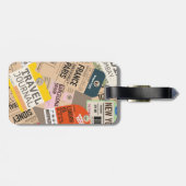 Étiquette À Bagage Billets de voyage vintage (Dos horizontal)