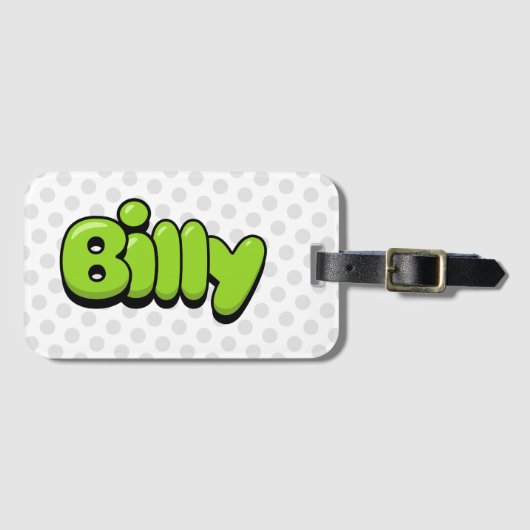 Étiquette À Bagage Billy (Devant Horizontal)
