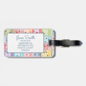 Étiquette À Bagage Bingo rétro (Dos horizontal)