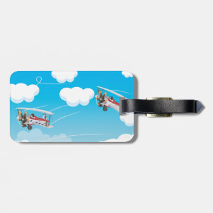 Étiquette À Bagage biplane