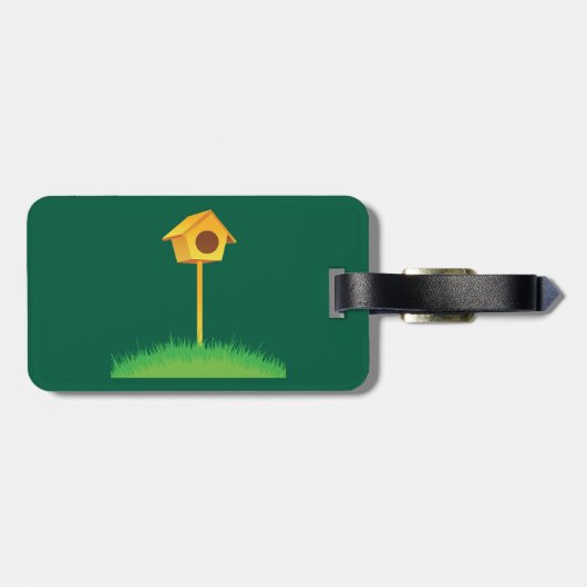 Étiquette À Bagage Bird House (Dos horizontal)