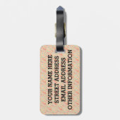 Étiquette À Bagage Birdorable Rouge-a dirigé le pivert (Dos Vertical)