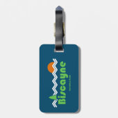 Étiquette À Bagage Biscayne National Park Retro (Dos Vertical)