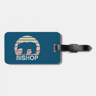 Étiquette À Bagage Bishop California Retro Bear