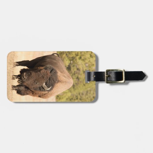 Étiquette À Bagage Bison (Devant horizontal)