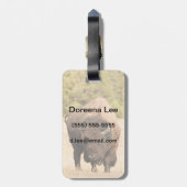 Étiquette À Bagage Bison (Dos Vertical)