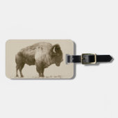 Étiquette À Bagage Bison américain (Devant horizontal)