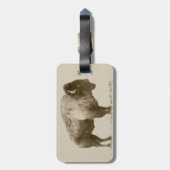 Étiquette À Bagage Bison américain (Dos Vertical)