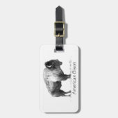 Étiquette À Bagage Bison américain (Devant Vertical)