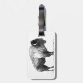 Étiquette À Bagage Bison américain (Dos Vertical)