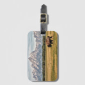 Étiquette À Bagage Bison dans le Tetons (Devant Vertical)