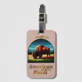 Étiquette À Bagage Bison de Buffalo américain (Devant Vertical)