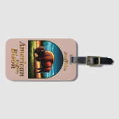 Étiquette À Bagage Bison de Buffalo américain (Devant Horizontal)