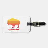 Étiquette À Bagage Bison de Yellowstone (Devant horizontal)