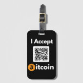 Étiquette À Bagage Bitcoin élégant - Btc crypto (Devant Vertical)