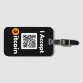 Étiquette À Bagage Bitcoin élégant - Btc crypto (Devant Horizontal)