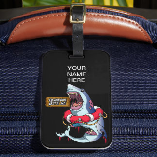 Étiquette À Bagage Bite Me Killer Shark