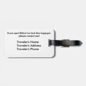 Étiquette À Bagage Bitfoot (le Bigfoot à 8 bits) (Dos horizontal)