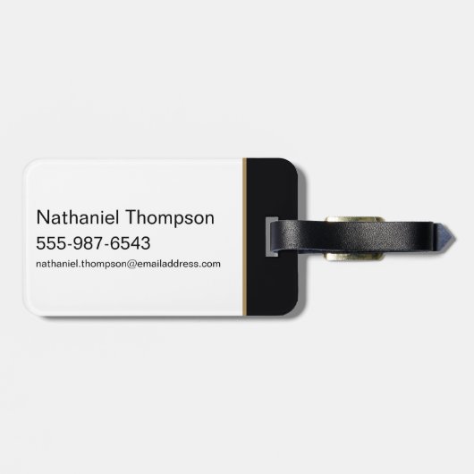 Étiquette À Bagage Black Adam Character and Name Graphic (Dos horizontal)