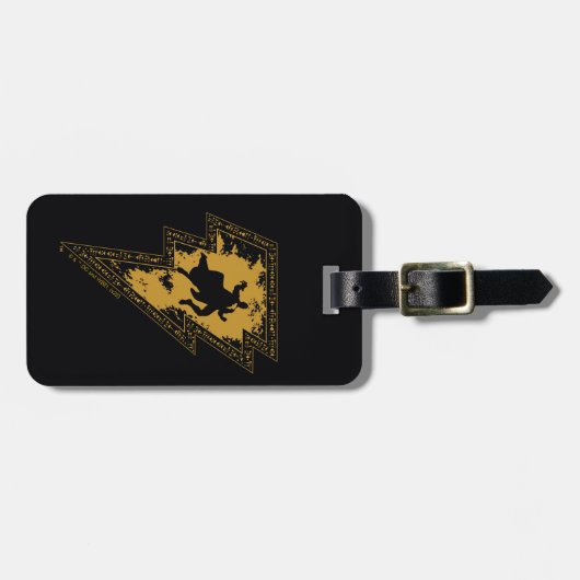 Étiquette À Bagage Black Adam Distressed Lightning Bolt Graphic (Devant horizontal)