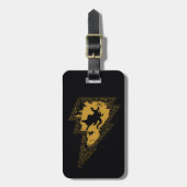 Étiquette À Bagage Black Adam Distressed Lightning Bolt Graphic (Devant Vertical)