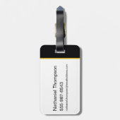 Étiquette À Bagage Black Adam Distressed Lightning Bolt Graphic (Dos Vertical)