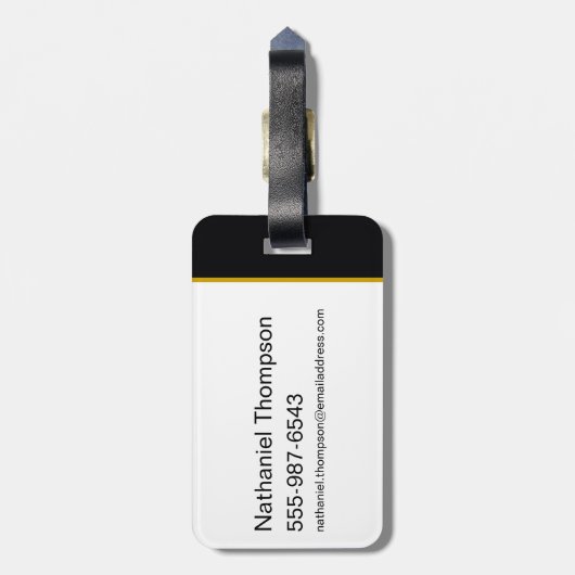 Étiquette À Bagage Black Adam Distressed Lightning Bolt Graphic (Dos Vertical)