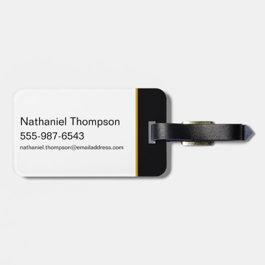 Étiquette À Bagage Black Adam Distressed Lightning Bolt Graphic (Dos horizontal)