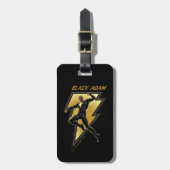 Étiquette À Bagage Black Adam Lightning Bolt Illustration du caractèr (Devant Vertical)