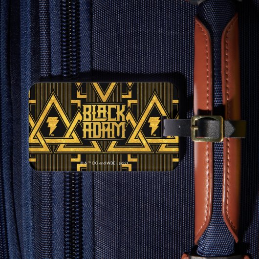 Étiquette À Bagage Black Adam Lightning Bolt Motif triangulaire (Insitu Rectoal 4)