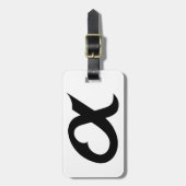 Étiquette À Bagage black alpheart (Devant Vertical)