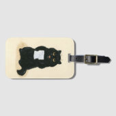 Étiquette À Bagage Black Cat Home Sweet Home Secourt Shelter Cute (Devant Horizontal)