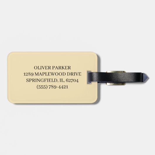 Étiquette À Bagage Black Cat Peeking (Dos horizontal)