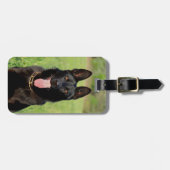 Étiquette À Bagage Black German Shepherd Dog (Devant horizontal)