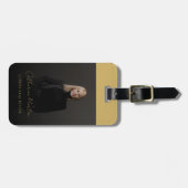 Étiquette À Bagage Black Gold Photo Luxe Immobilier (Devant horizontal)