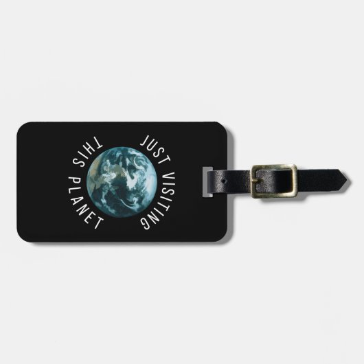 Étiquette À Bagage Black Juste Visiting (Devant horizontal)
