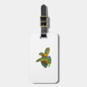 Étiquette À Bagage Black Opal SeaTurtle (Devant Vertical)