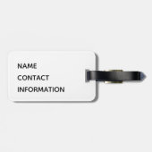 Étiquette À Bagage Black School Pride Mascot Nom du bagage Balise (Dos horizontal)